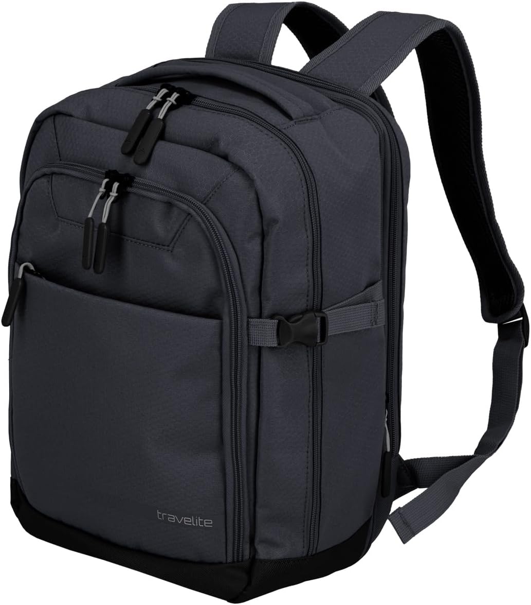 Travelite Handgepäck Rucksack, RyanAir Masse, KICK OFF, Laptop Rucksack 13 Zoll, Praktischer Rucksac