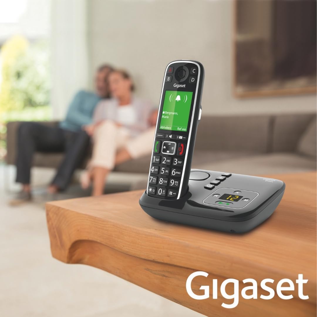Gigaset E720A - Schnurloses Premium Senioren DECT-Telefon mit Anrufbeantworter - sprechende Wähltast