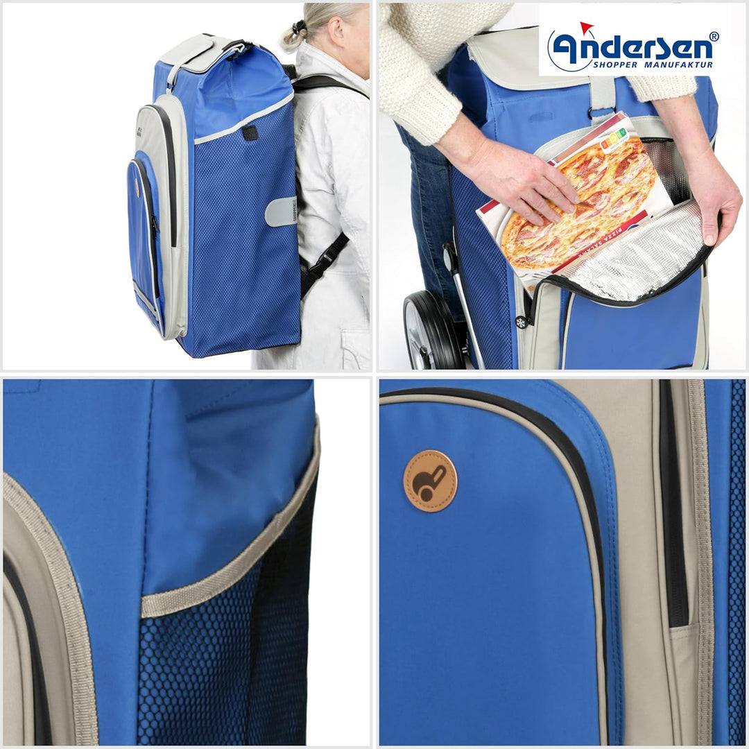 Andersen Einkaufstrolley Ersatztasche - 62 Liter - mit Kühlfach - Seiten- & Fronttasche - extra Inne