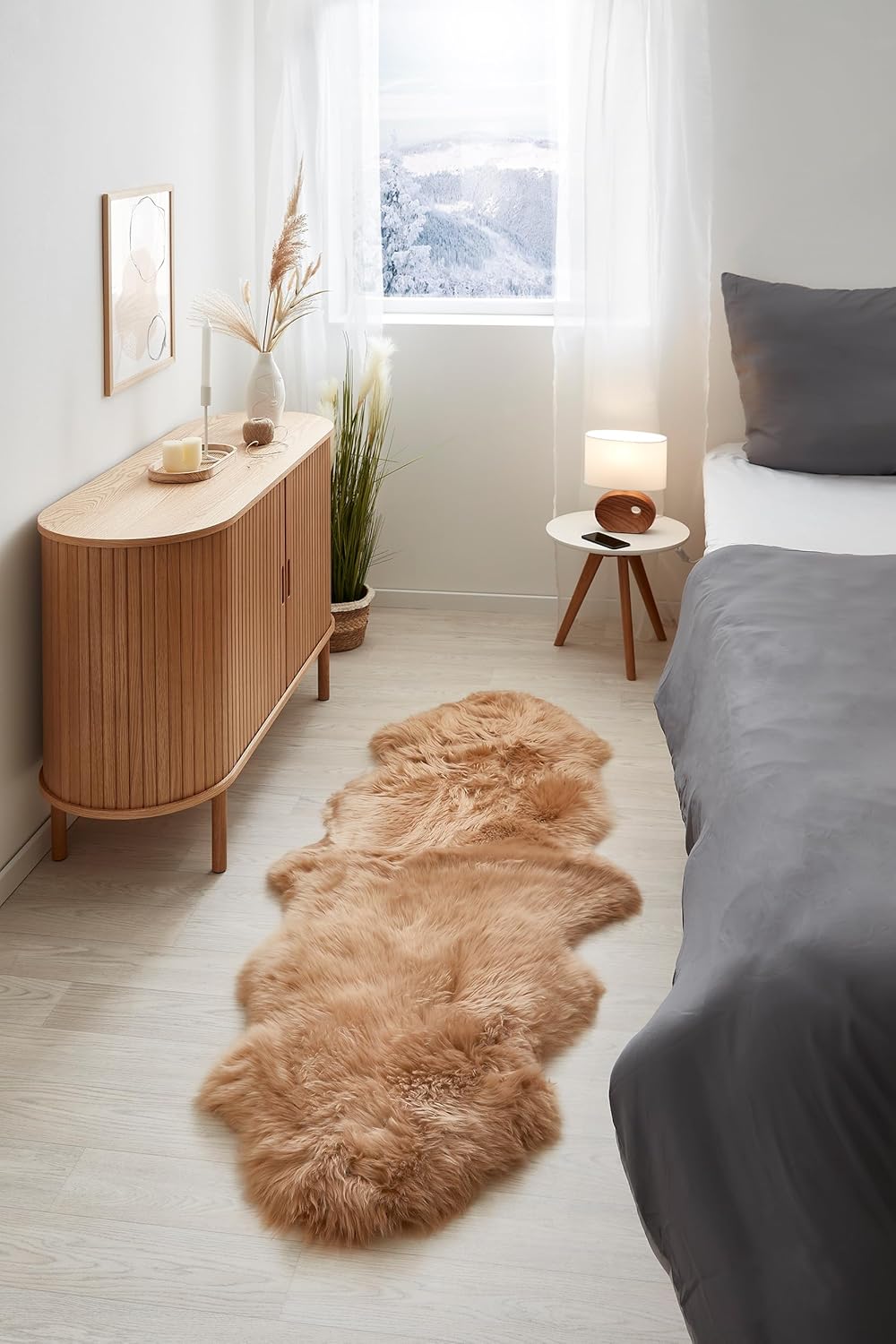 -LUXOR- living Lammfell Schaffell Echt, Fellteppich, Fell für Stühle, Schaffell Teppich, Bettvorlege