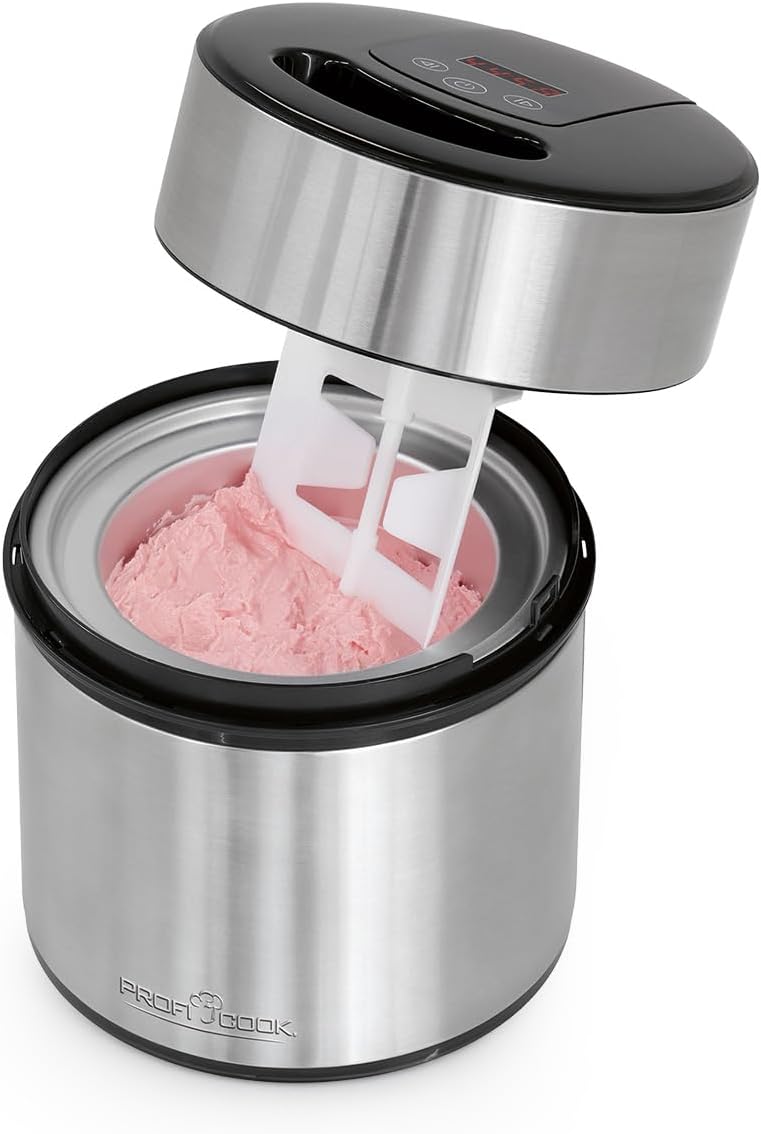 Profi Cook Eismaschine PC-ICM 1140 Eiscreme-Maker für Speiseeis, Frozen-Joghurt und Sorbet, inkl. Re