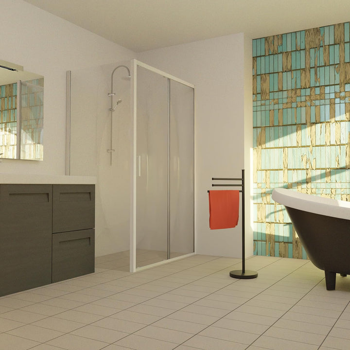 Relaxdays Handtuchhalter, 3 bewegliche Stangen, HBT: 85,5 x 42 x 22 cm, Edelstahl, Badezimmer, Handt