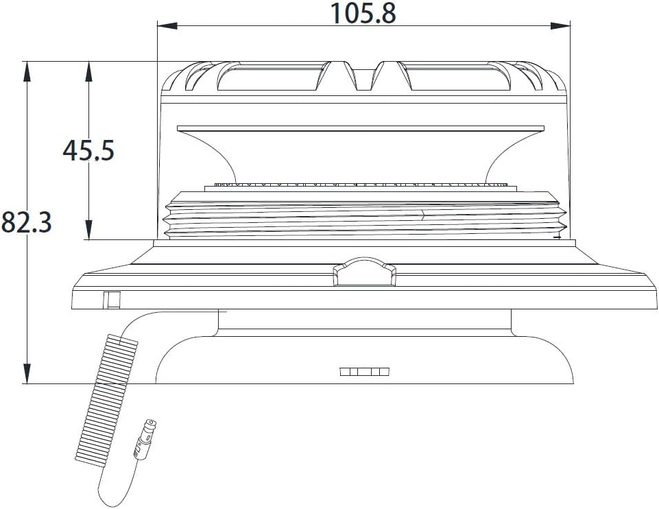D-TECH 12/24V LED Frontblitzer Rundumleuchte Amber Notlicht-Leuchtfeuer für LKWs Traktoren Orange Ru