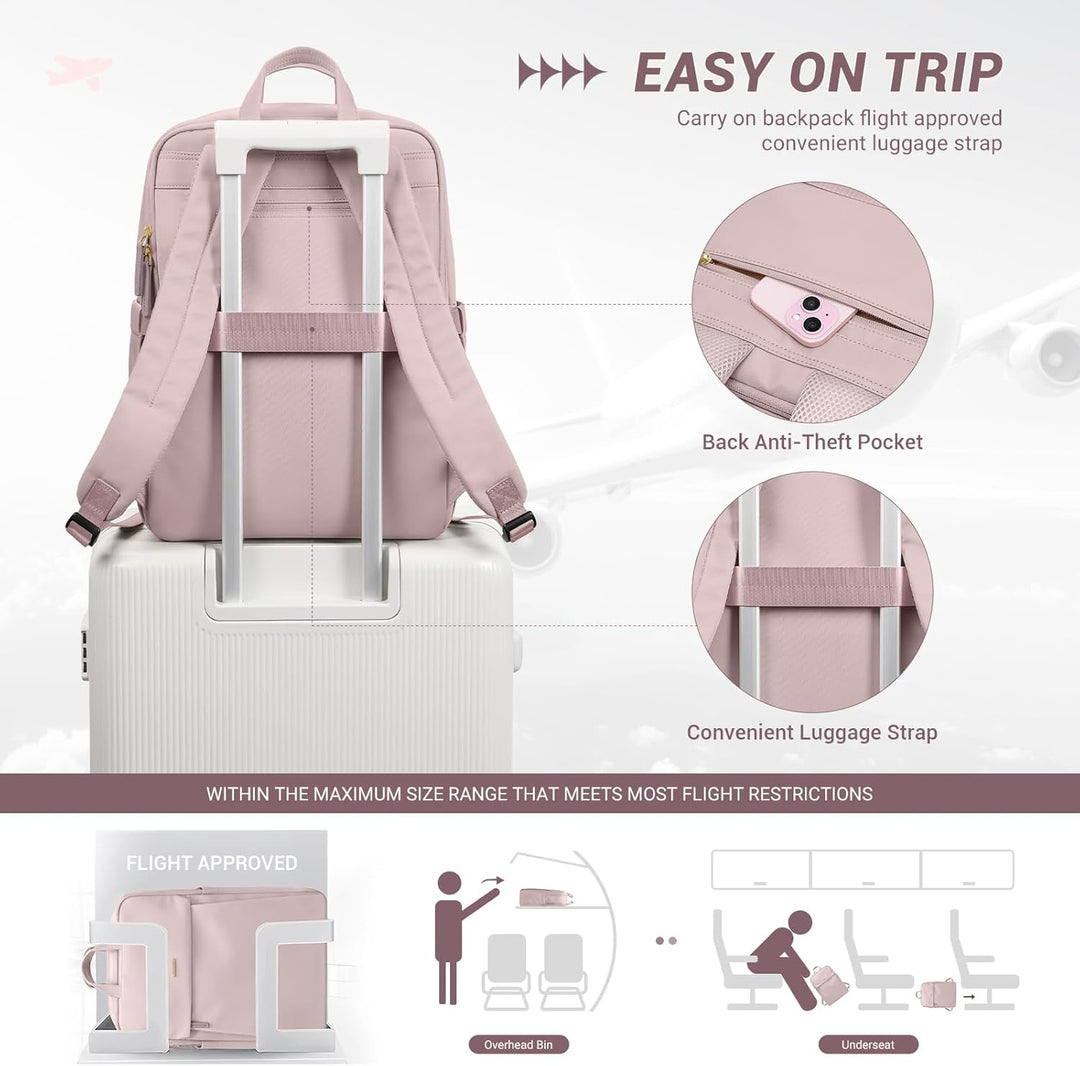 GOLF SUPAGS Laptop Rucksack für Damen Casual Daypack für Reise Arbeit Schulrucksack Teenager passend