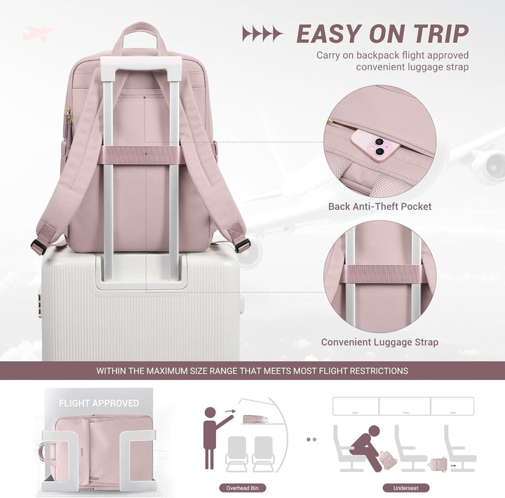 GOLF SUPAGS Laptop Rucksack für Damen Casual Daypack für Reise Arbeit Schulrucksack Teenager passend