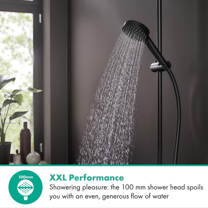 hansgrohe Vernis Blend - Duschkopf, Handbrause mit 2 Strahlarten, runde Duschbrause (100 mm), Brause