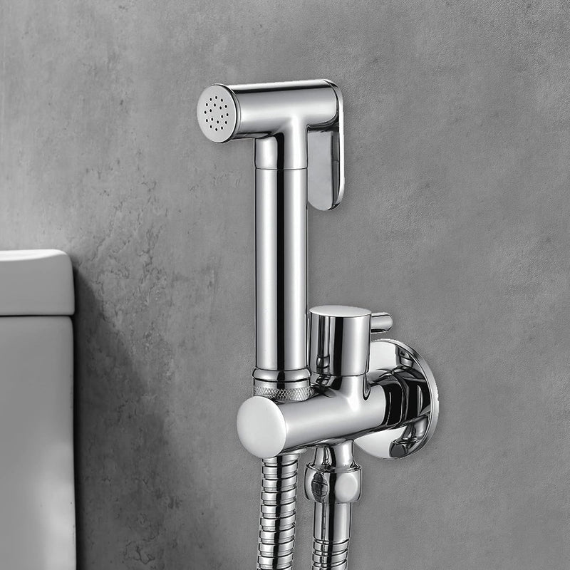 Ibergrif - Unterputz WC-Bidet Handbrause Set mit Douche und Halter, Schlauch, Kaltes Wasser, Chrom,