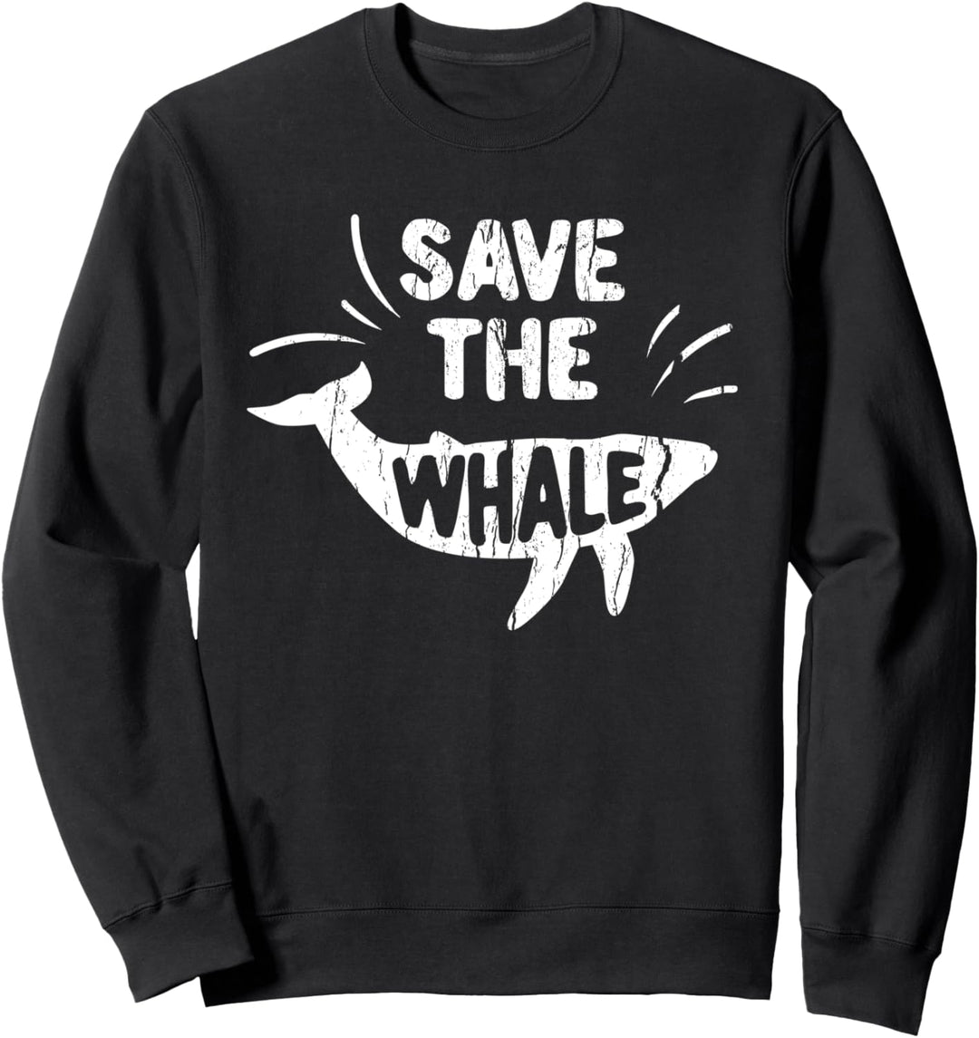 Speichern Sie die Wale Kleidung Geschenk Globale Erwärmung Sweatshirt