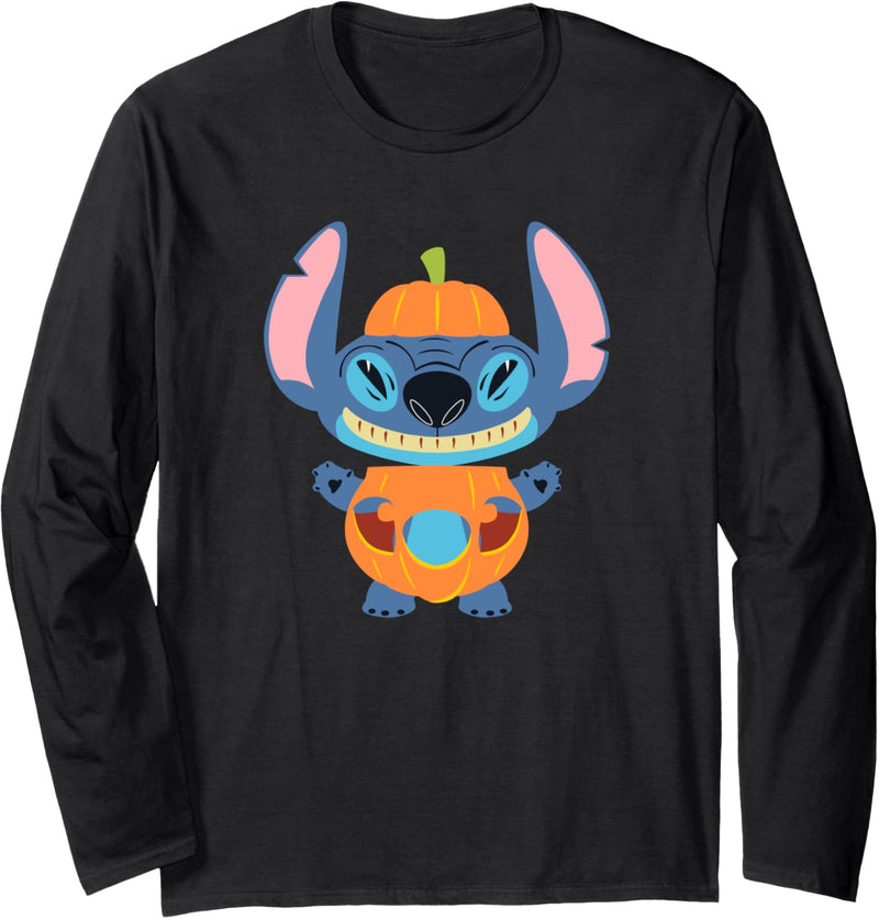 Disney Stitch Pumpkin Halloween Langarmshirt