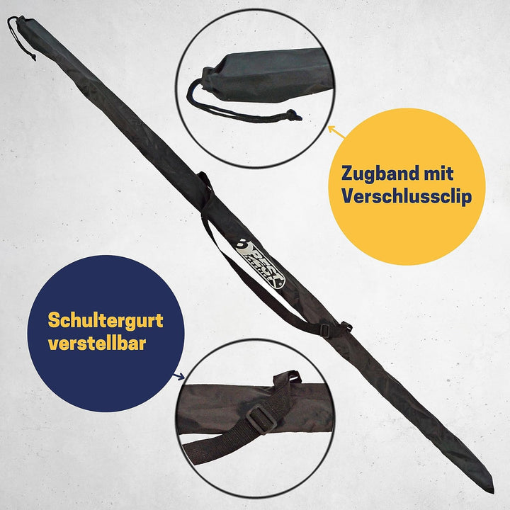 Best Sporting Swing Stick Tasche mit verstellbarem Schultergurt, schwarz | Länge 160 cm | Einfacher