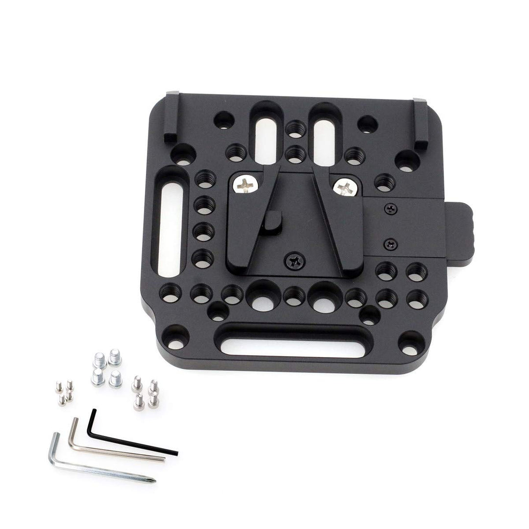HangTon Universal weiblich V-Lock Plate Kit Schnellspanner Montagesatz für V-Mount Batterie (schwarz