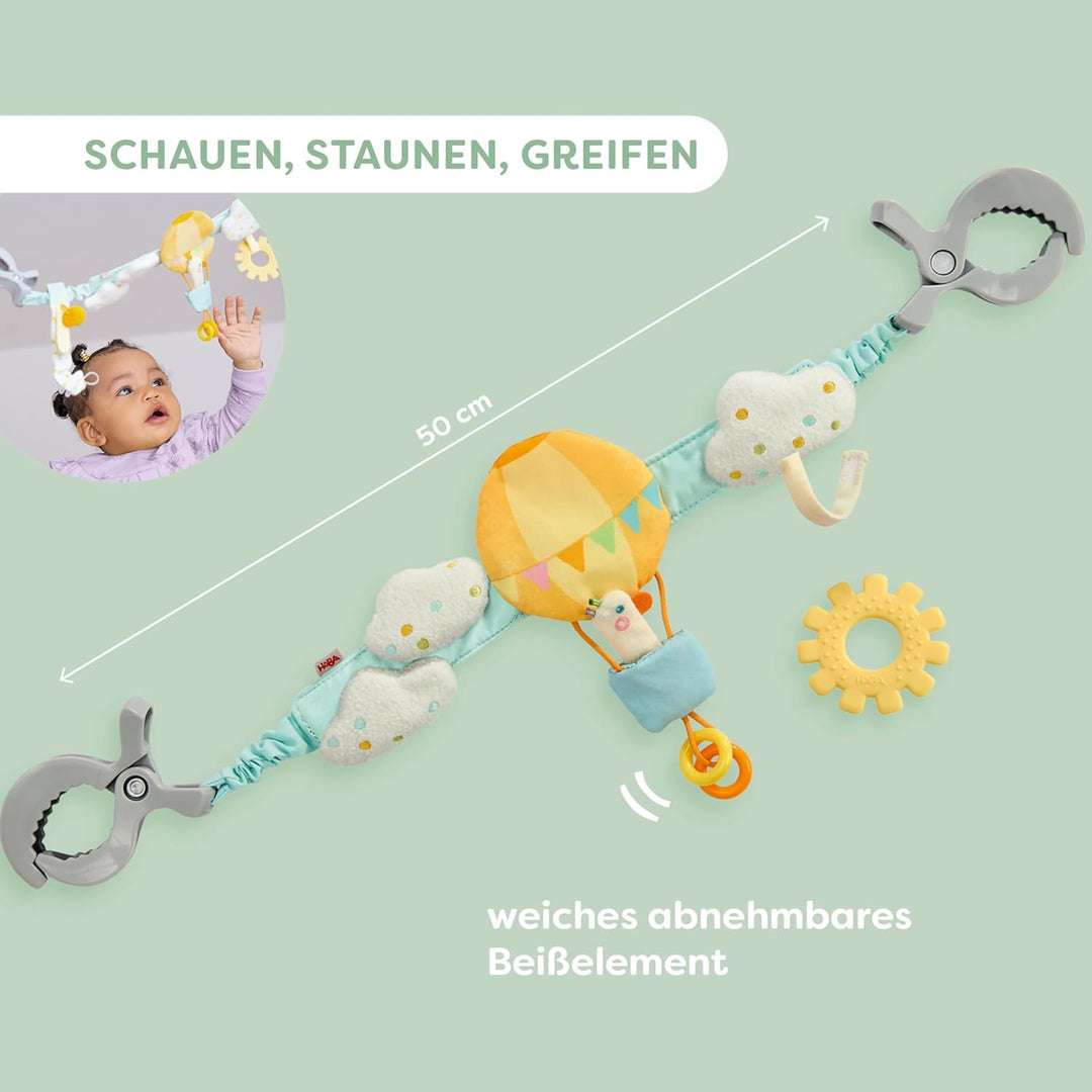 HABA Baby-Spiel-Set Gans – 4-in-1 Erstausstattung & Babygeschenk zur Geburt mit Kinderwagenkette, Sc