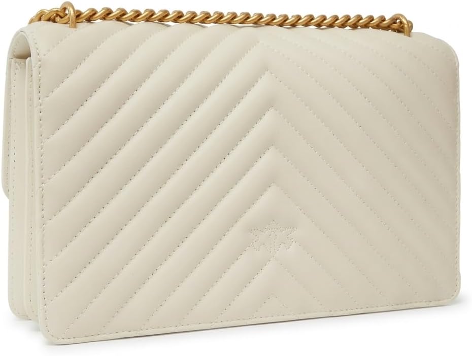 Pinko Damen Love One Classic Sheep Napp Liebe EINEN KLASSISCHEN DC-SCHAFNAPP Z14q_bianco Seta-antiqu