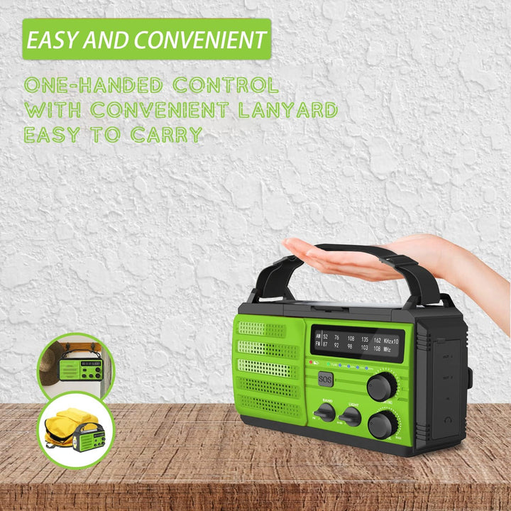 Solar Kurbelradio Notfall Outdoor Radio mit AM/FM 8000Mah Hand kurbel Notfall Radio Taschenlampen Be