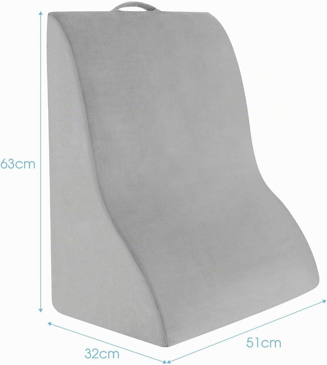 COSTWAY Lesekissen für Bett und Sofa, Venenkissen zum Beine hochlagern, Keilkissen mit waschbarem Be