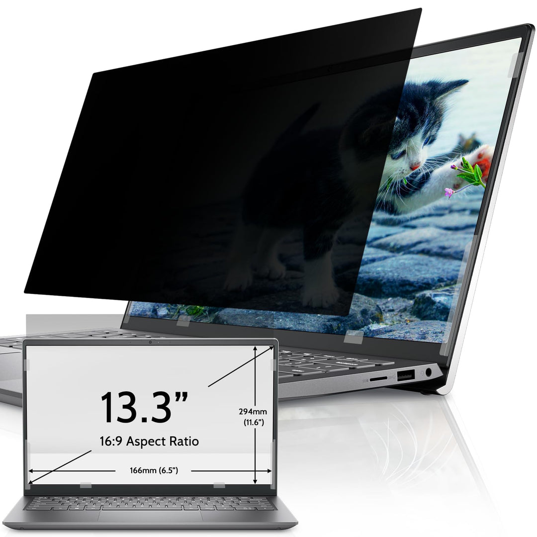 Laptop Sichtschutzfolie 13.3 Zoll, 16:9 Seitenverhältnis Abnehmbarer Sichtschutz Anti Blaulicht Blen