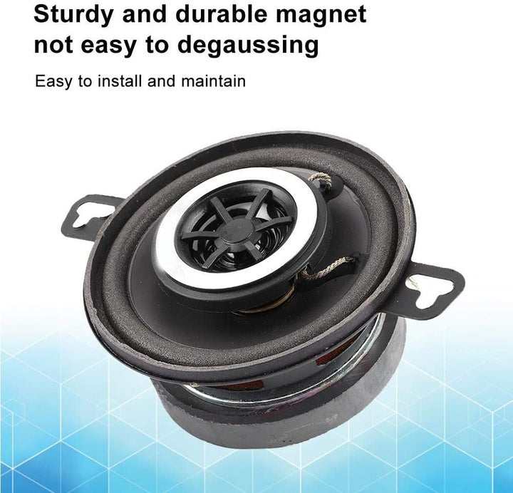 Tbest Auto Koaxial-Lautsprecher Set - 2 Stück 3,5 Zoll 200W Hochtöner Stereo Musik HiFi Lautsprecher