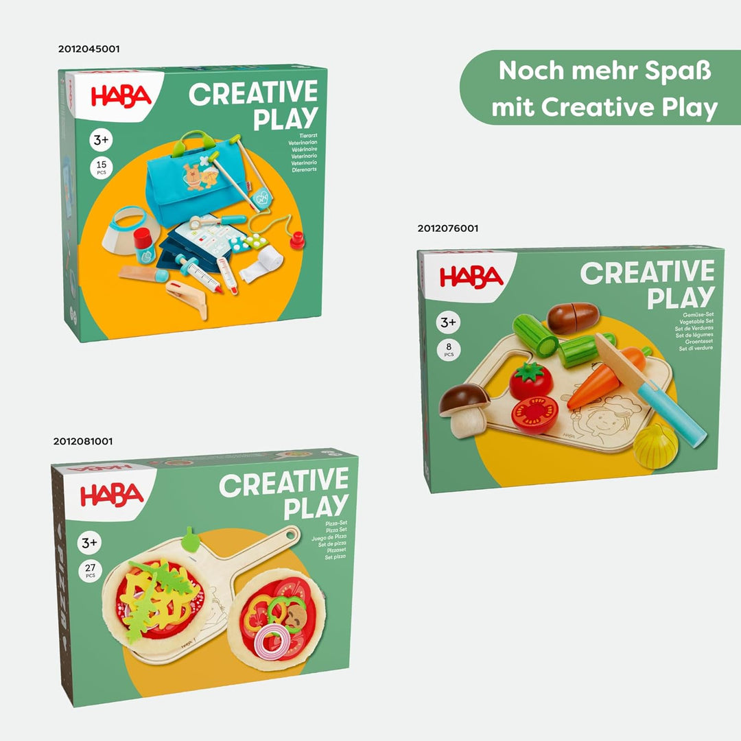 HABA Creative Play Eisdiele – Rollenspielzeug ab 3 Jahren mit magnetischen Eiskugeln – Fördert Feinm