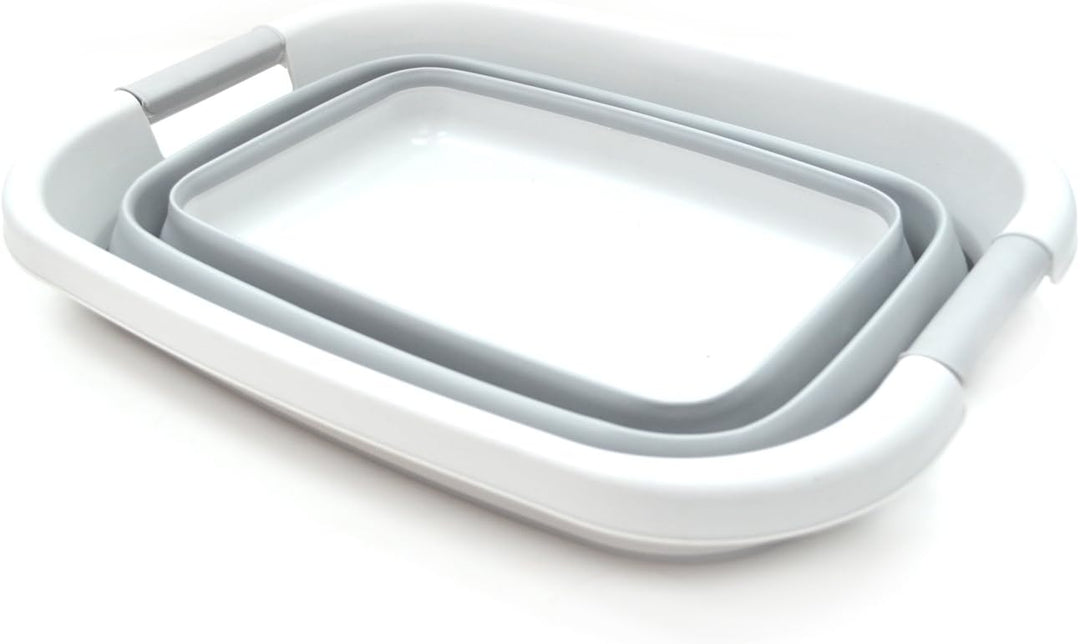 SAMMART 25L Zusammenklappbarer Wäschekorb / -wanne - faltbarer Aufbewahrungsbehälter/Organizer - tra