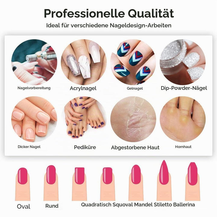 MelodySusie 7x Premium Wolframcarbid Hartmetall Bits Set Professioneller Schleifkörper Schleifkopf N