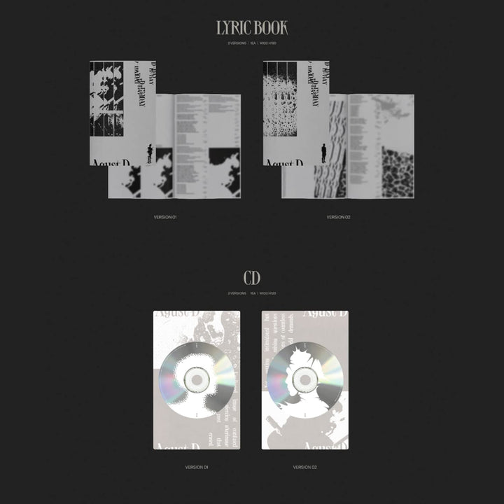 Agust D(SUGA) of BTS - [D - DAY] (VERSION 02) Photo Book + Lyric Book + CD + Post Card + Poster + Ph
