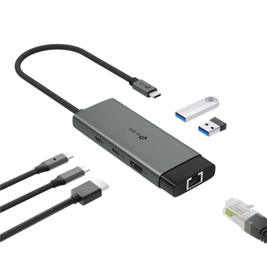 TP-Link UH6120C USB C Hub PD100W, 4K 60Hz HDMI, 1× USB C 5Gbps, 2× USB A 5Gbps, Gigabit Ethernet, ko