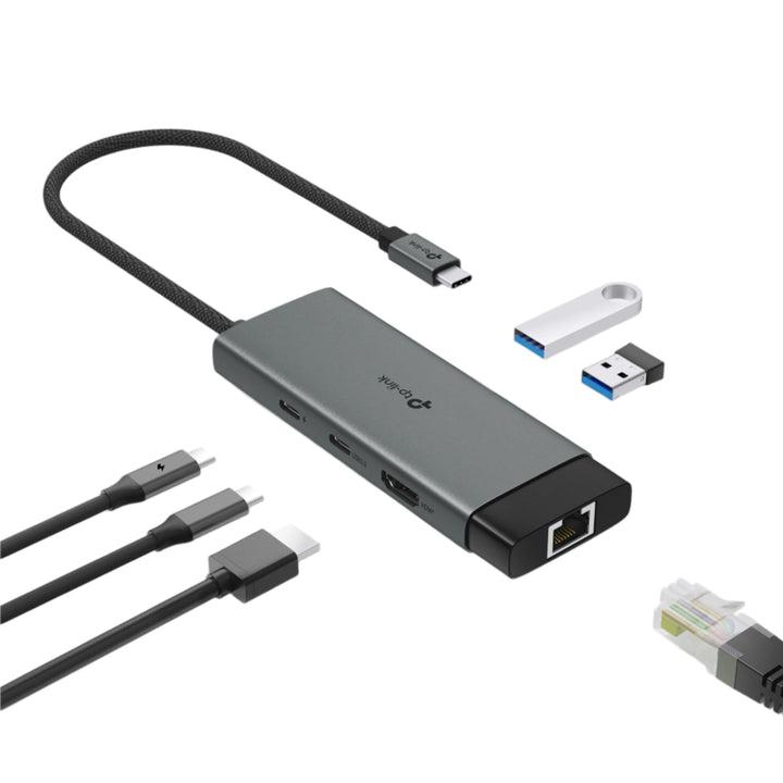 TP-Link UH6120C USB C Hub PD100W, 4K 60Hz HDMI, 1× USB C 5Gbps, 2× USB A 5Gbps, Gigabit Ethernet, ko