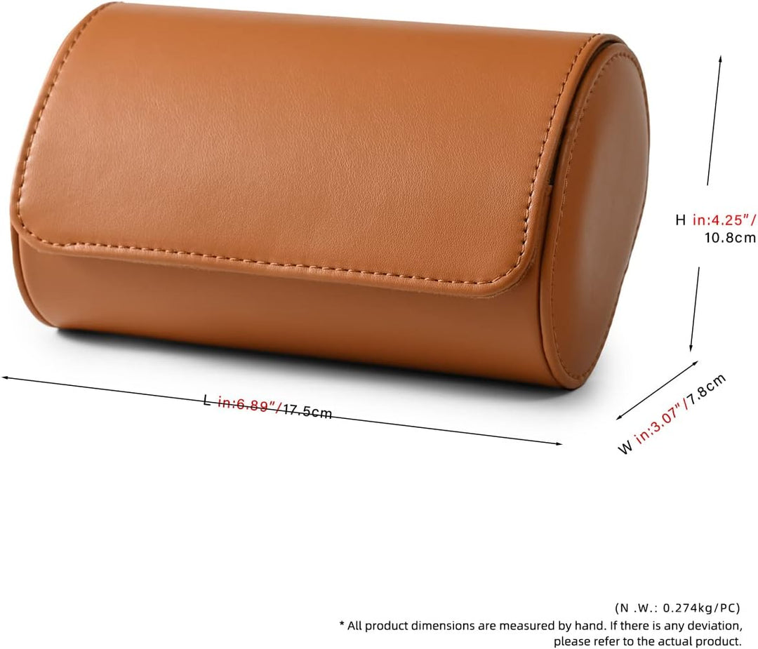 Oirlv Luxus PU Leder 2 Schlitze Uhrenrolle Uhrenbox Für Geschenkbox Weihnachten Jubiläum Geburtstag(