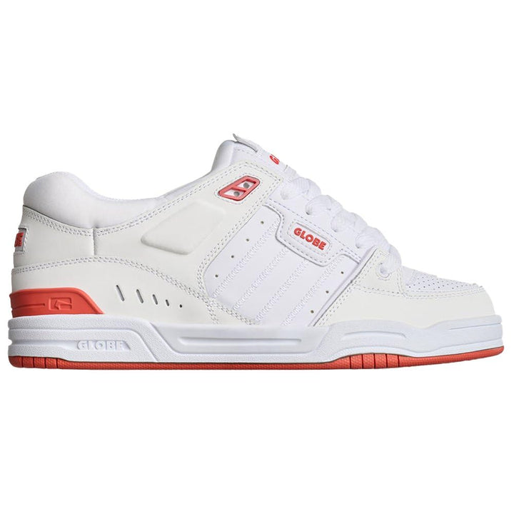 Globe Sabre GBSABR Unisex-Erwachsene Sneaker 44 EU Weiss Rot, 44 EU Weiss Rot