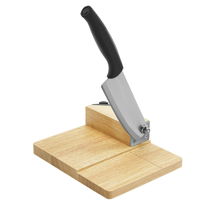 Guillotine-Schneider Edelstahl, Vielseitiger Hebelschneider für Wurst, Käse und Brot mit Präzisionss