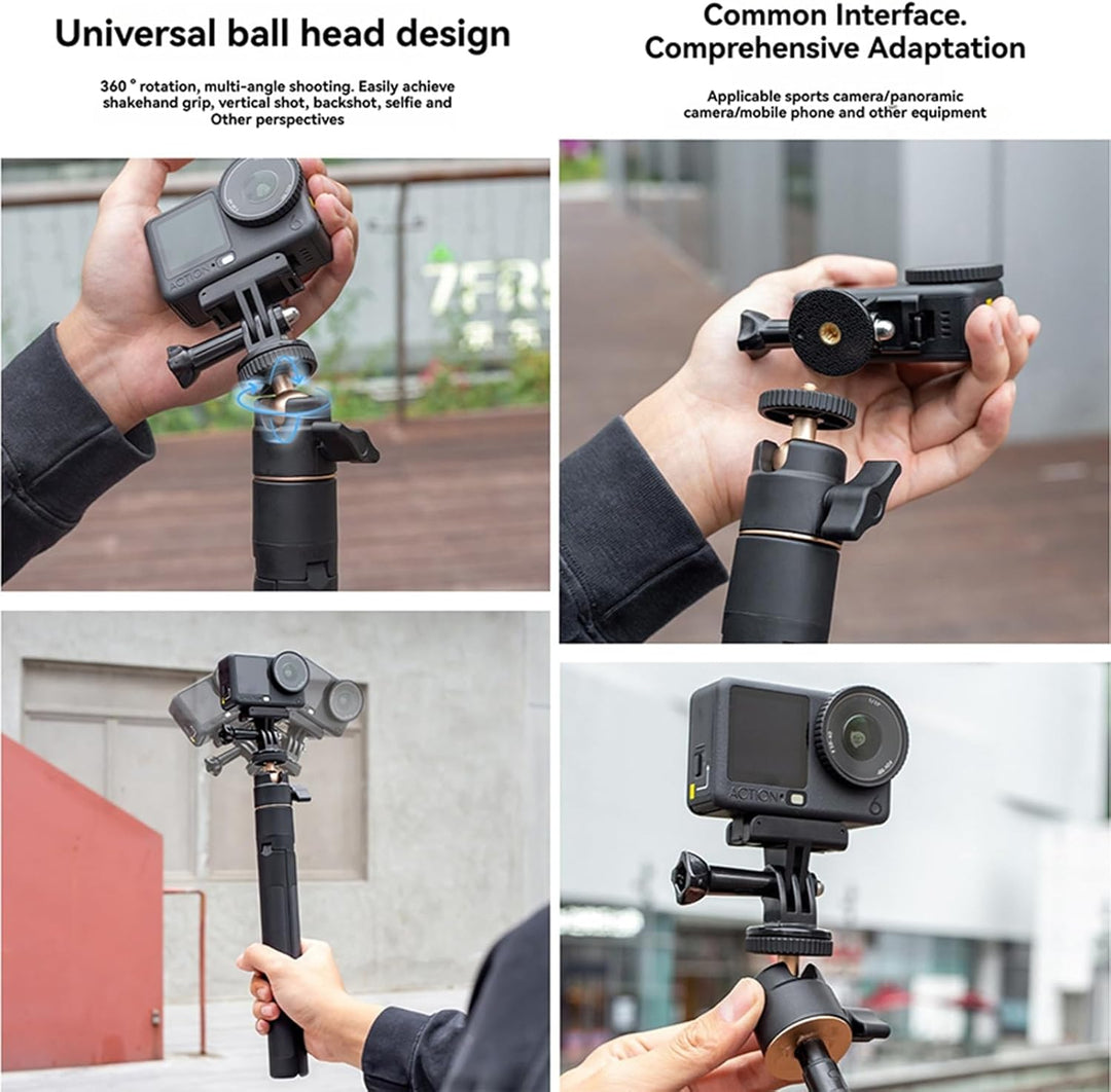 120 cm Stativ & Selfie-Stick für DJI Osmo Action 6, erweiterbares Selfie-Stick-Stativ, kompatibel mi