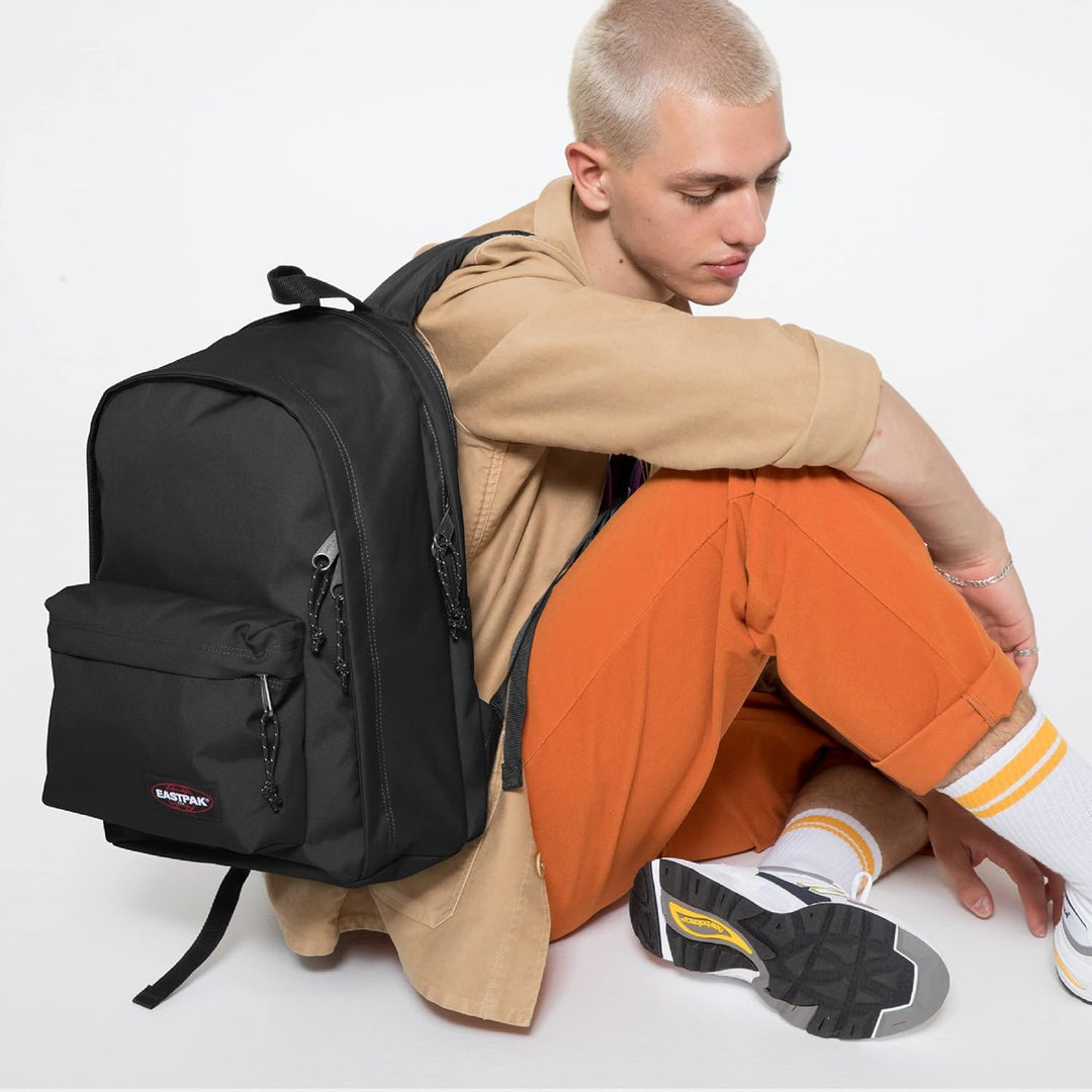 Eastpak BACK TO WORK Rucksack, 27 cm, 27 L Schwarz 43 cm, 27 L Bundle mit Federmäppchen, 21 cm, Schw