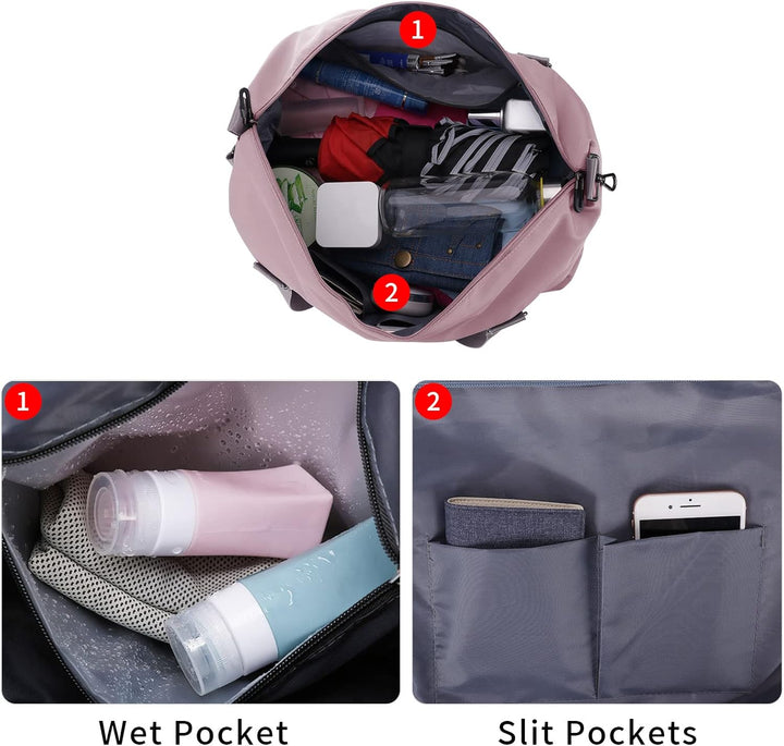 HAWEE Reisetasche Herren Gross Weekender Sporttasche Damen Wasserdicht Gym Bag Leichte Handgepäck Ta