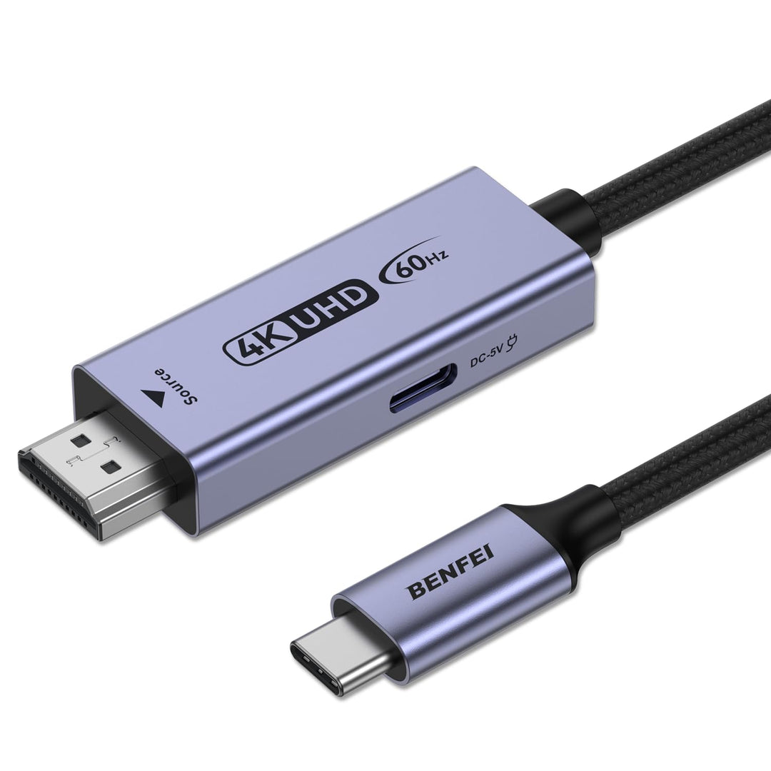BENFEI HDMI auf USB C Kabel 1,8M 4K@60Hz, Unidirektionaler HDMI Computer zu USB-C Monitor Adapter fü