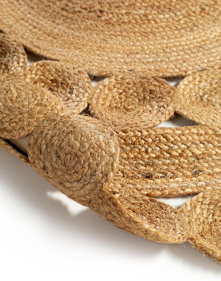 benuta Pure Juteteppich Jutta - 100% Jute handgewebt - Rund & im Style:  Uni, Natural Living - Pfleg