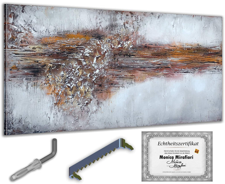 Monica Mirafiori I 100% HANDGEMALT I Gemälde Absorption I 100x50cm | Gemälde Handgemalt | Acrylgemäl