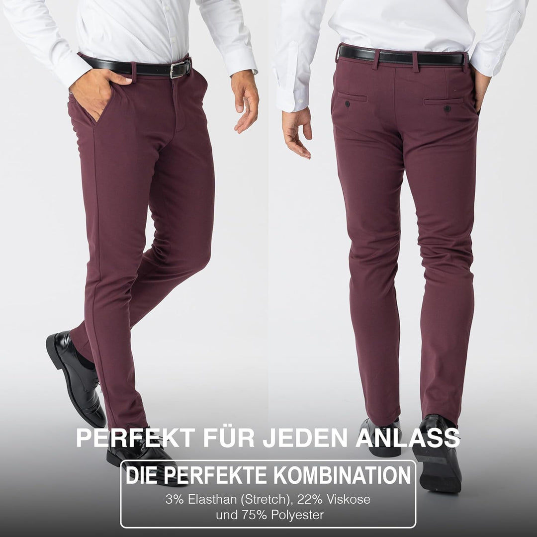Performance Pants Herren - Stilvolle Slim Fit Herren Hosen Stretch - Hosen Herren Stretch - Angenehm