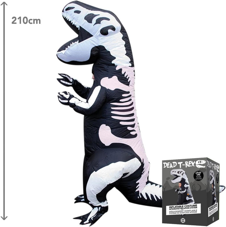 Original Cup Aufblasbares Kostüm Skelett von T-Rex Erwachsene Premium-Qualität aus strapazierfähigem
