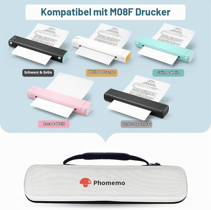 Phomemo M08F M08D A4 Drucker Tasche, Tragbare Tasche Kompatibel M08F, P831 Tragbarer Thermodrucker (