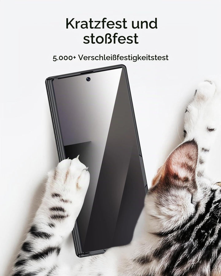 Miimall Privacy Case Kompatibel mit Samsung Galaxy Z Fold 7 Hülle Anti-SPY Displayschutz+Scharniersc