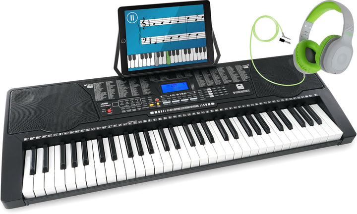 McGrey LK-6150 Leuchttasten Keyboard & Kinderkopfhörer Set - Einsteiger-Keyboard mit 61 Tasten - 255