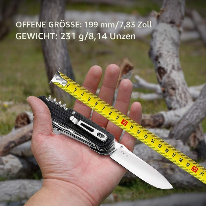 RUIKE RKELD41B Unisex Trekker ld-41b Multitool, Schwarz, One Size, Einheitsgrösse