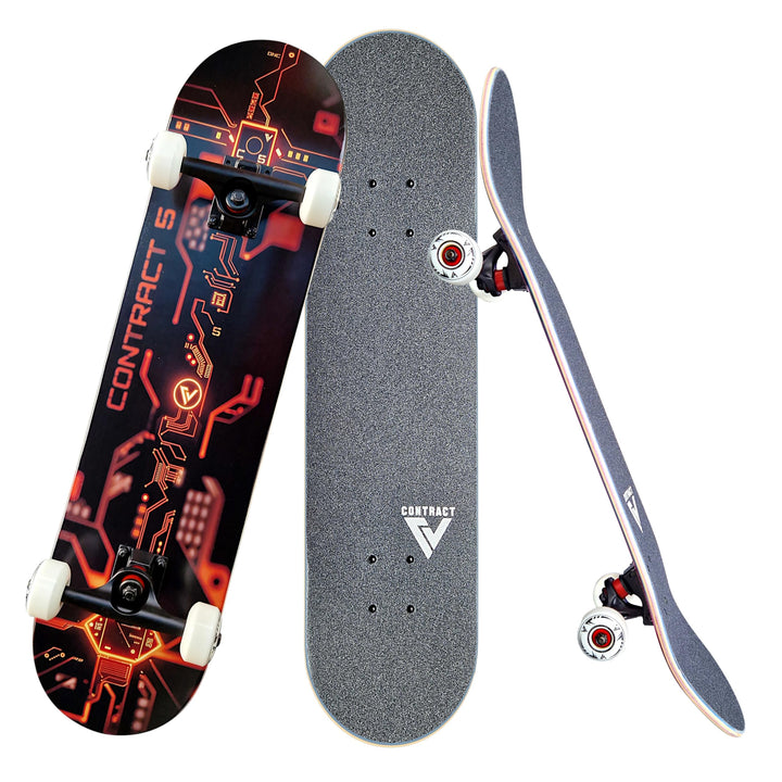 Komplett Skateboard Circuit - für Kinder und Jugendliche - 7-lagiges Ahornholz Deck - Medium Concave