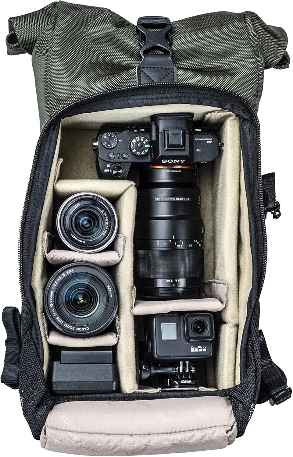 Vanguard Veo Select 39RBM GR - Rucksack für Fotoequipment Grün 39RBM - Rucksack roll-top, Grün 39RBM