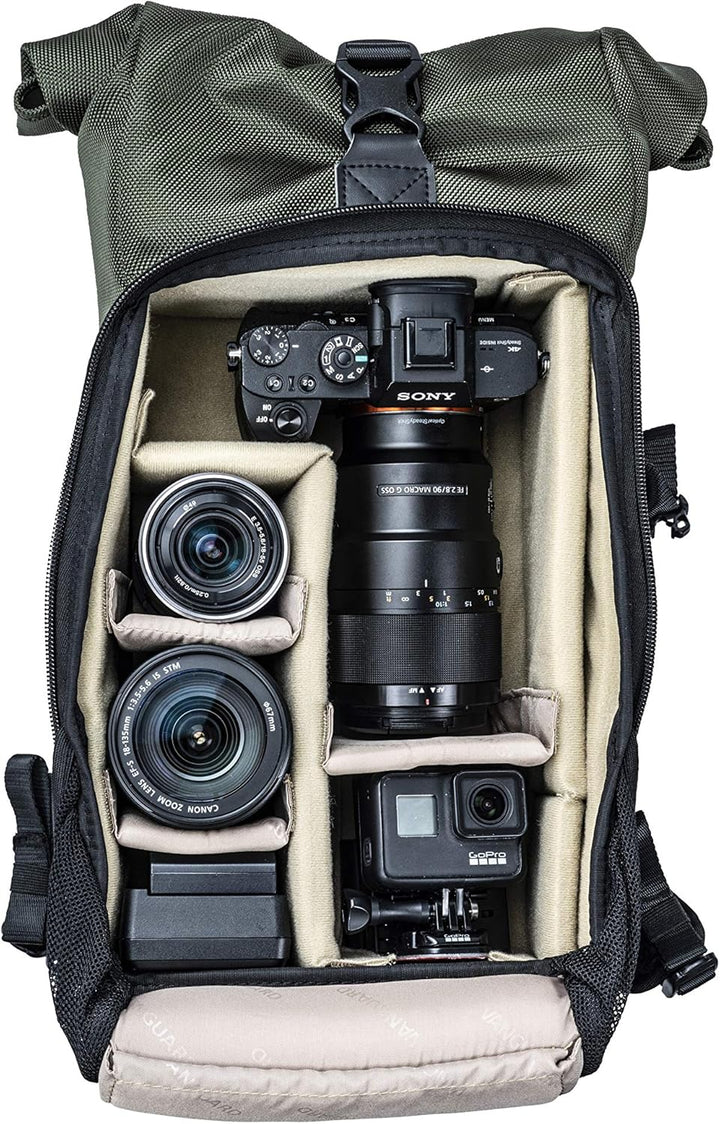 Vanguard Veo Select 39RBM GR - Rucksack für Fotoequipment Grün 39RBM - Rucksack roll-top, Grün 39RBM