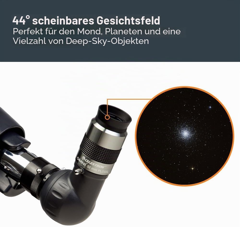 Celestron 93323 1-1/4-32 mm Omni Serie Okular, 32 mm