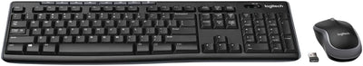 Logitech MK270 Kabelloses Set mit Tastatur und Maus für Windows, Spanisches QWERTY-Layout - Schwarz