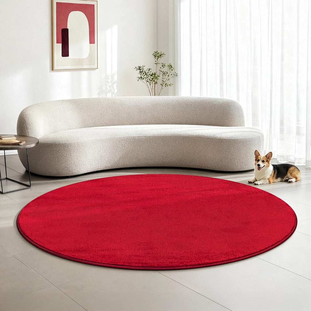 SANAT Kurzflor Teppich Wohnzimmer - Uni Modern Teppiche fürs Schlafzimmer, Arbeitszimmer, Büro, Flur