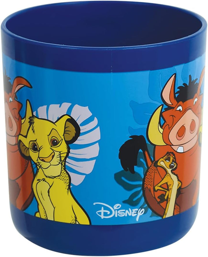Le King Lion Geschirrset für Kinder mit Glas 220 ml, tiefer Teller Ø 16 cm, Teller Ø 22 cm, Becher 3