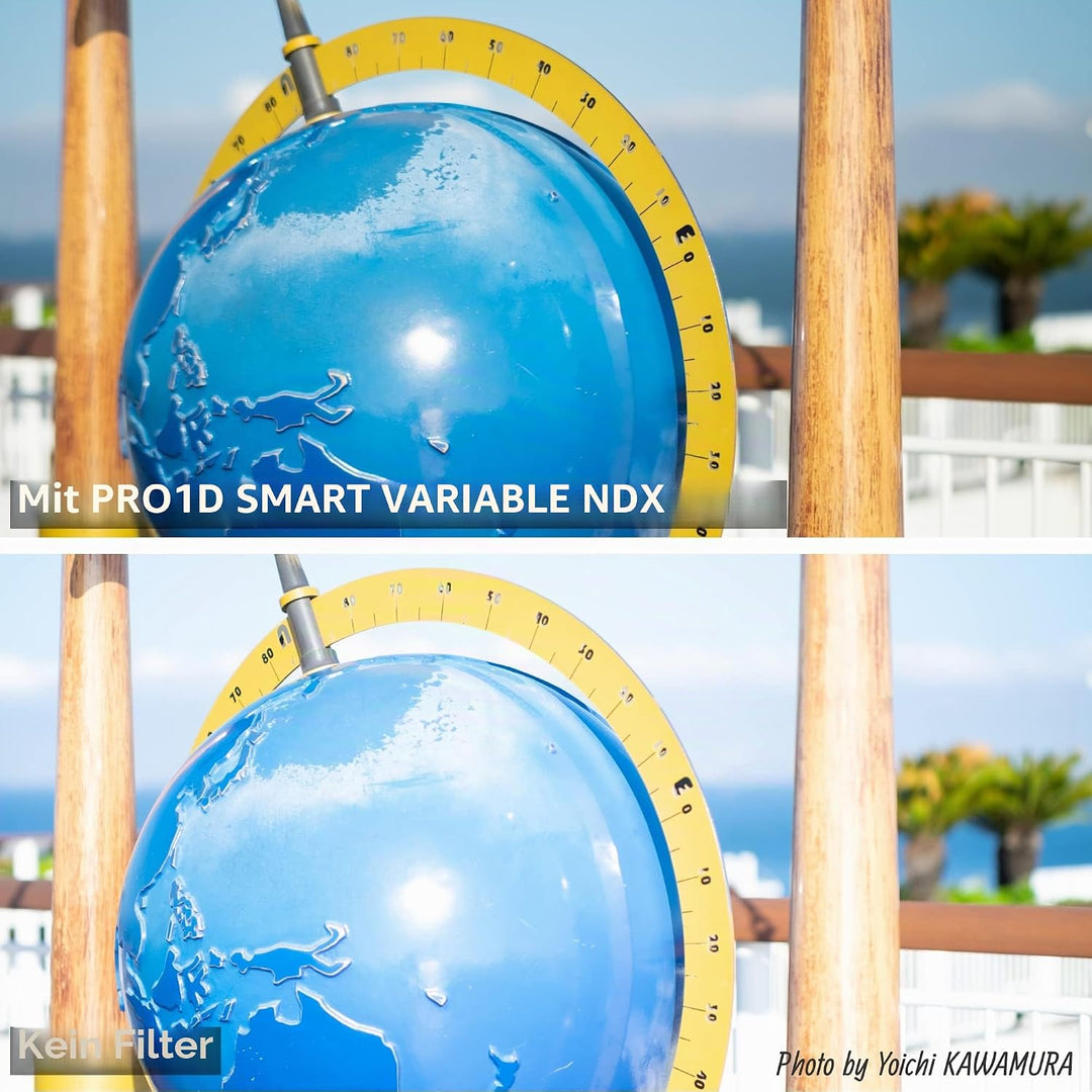 Kenko Variabler Graufilter PRO1D SMART Variable NDX ND3-450 67mm, für Videoaufnahmen, Einstellung de